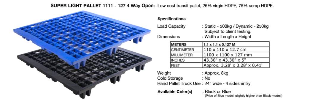 SUPER LIGHT PALLET 1111 - 127 4 Way Open