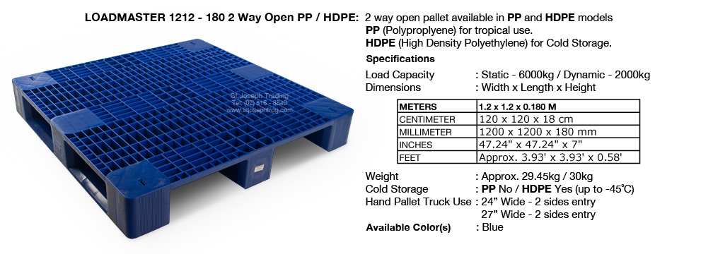 LOADMASTER 1212 - 180 2 Way Open PP / HDPE